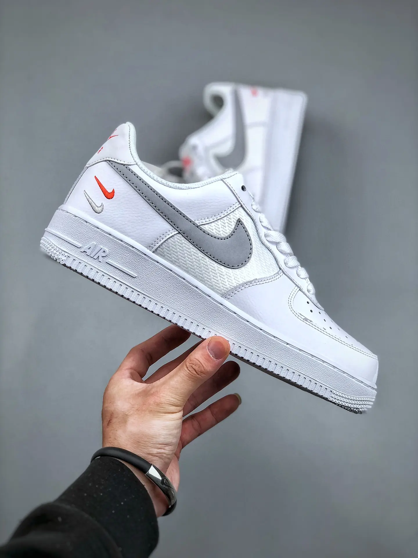 Nike Air Force 1 '07 Low Double Mini Swooshes White Grey - Replica Review | YtaYta