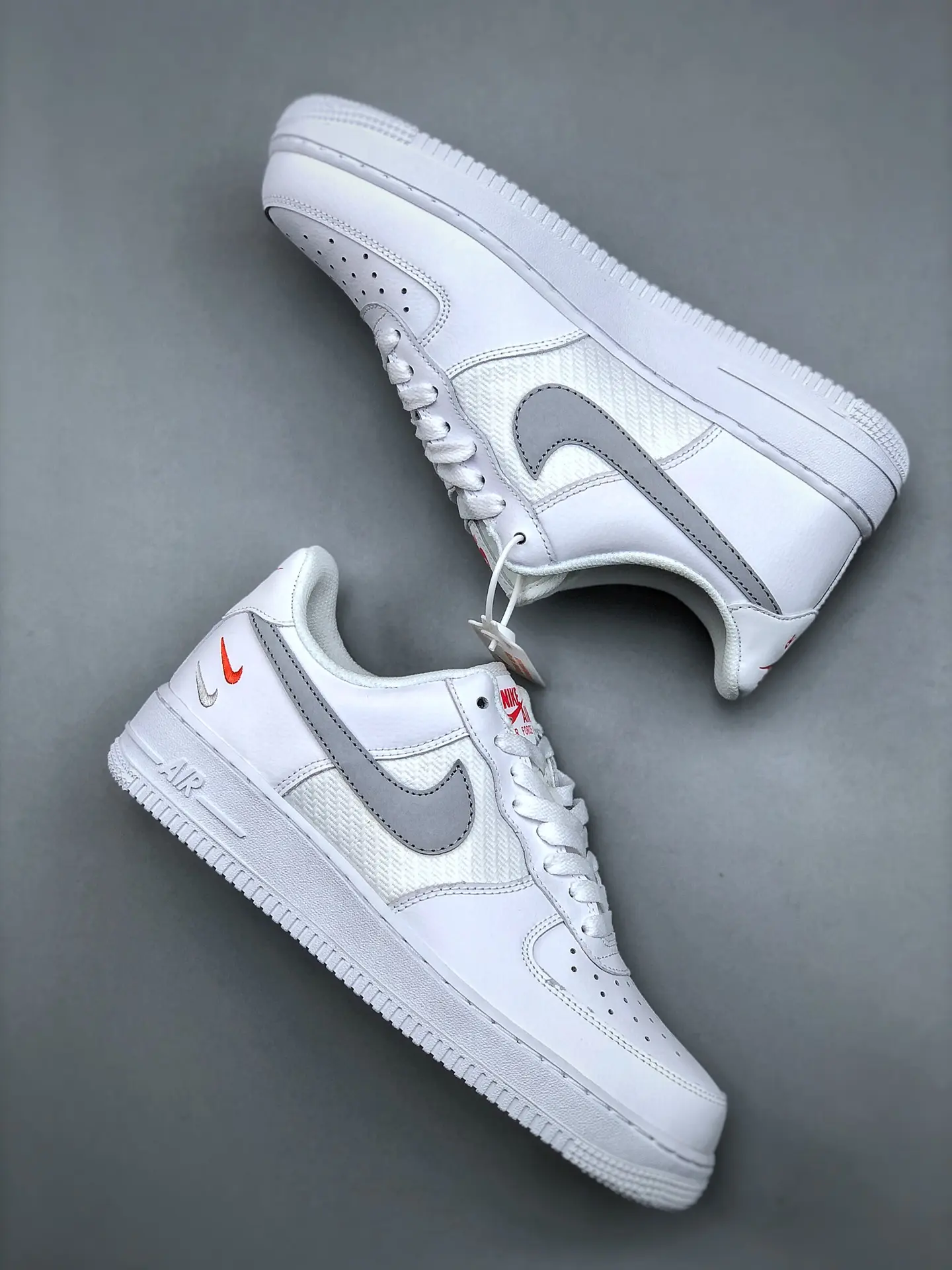 Nike Air Force 1 '07 Low Double Mini Swooshes White Grey - Replica Review | YtaYta