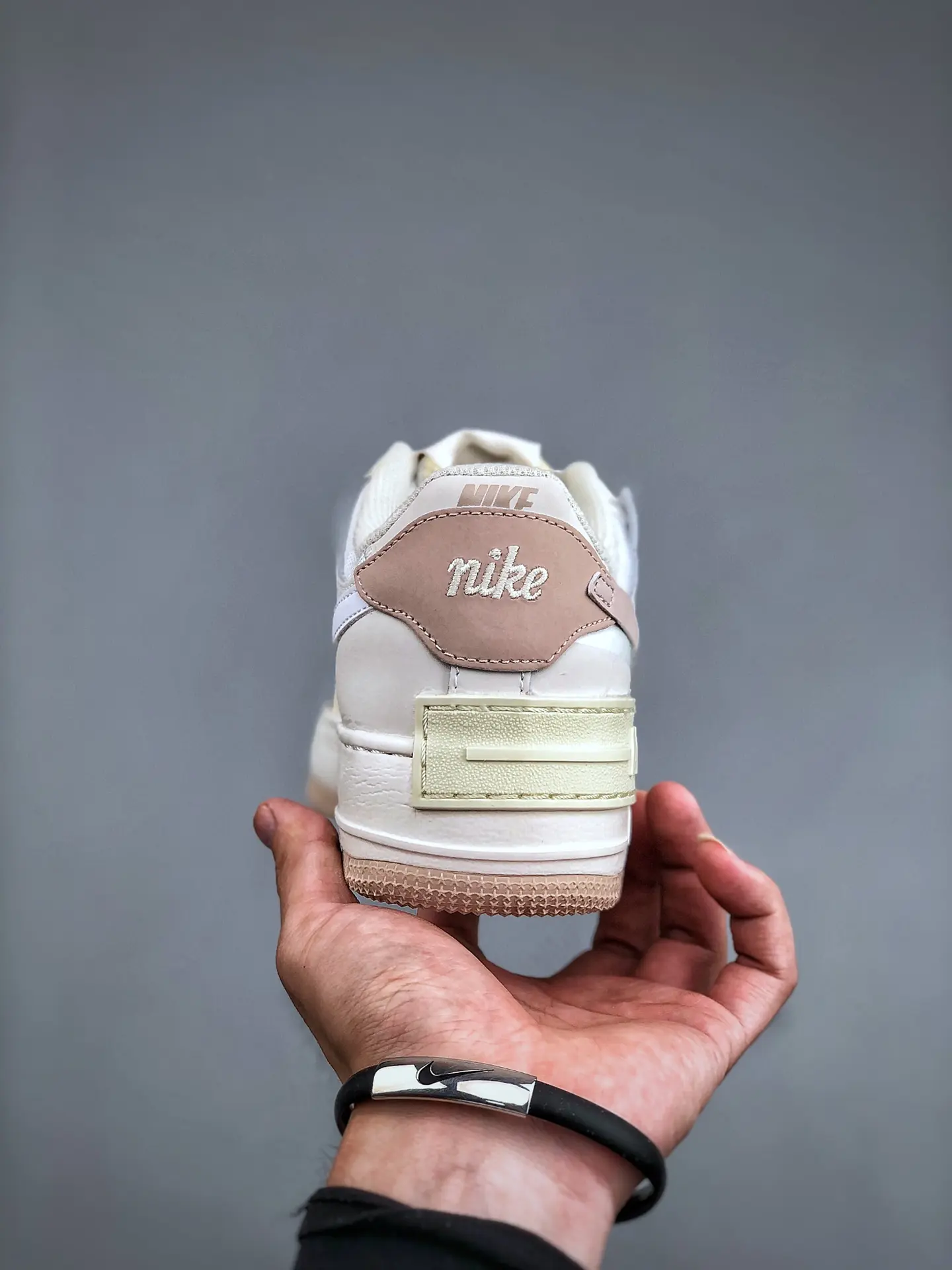 Replica Fake Rep Air Force Nike Air Force 1 Shadow 'White Fossil Stone' (WMNS) Mocha Beige Custom Air Force 1 Sneakers | YtaYta