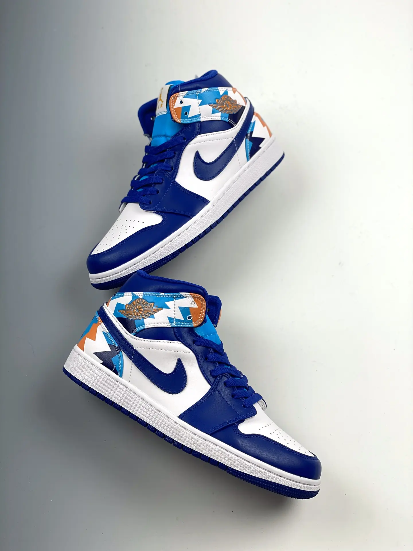 Air Jordan 1 Mid Geometric Print: A Splash of Colors in a Classic Design (Replica) | YtaYta