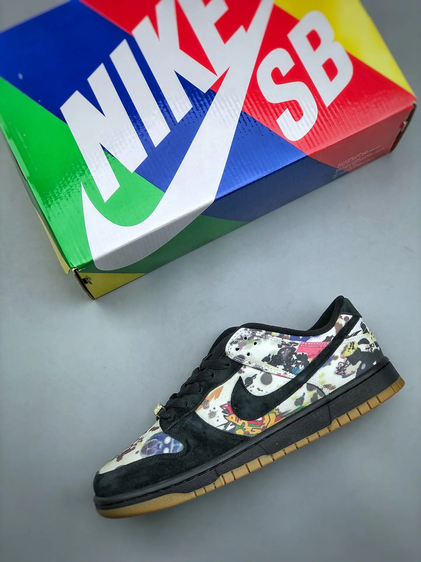 Supreme x Nike SB Dunk Low Rammellzee Black Multi-Color Replica Review | YtaYta