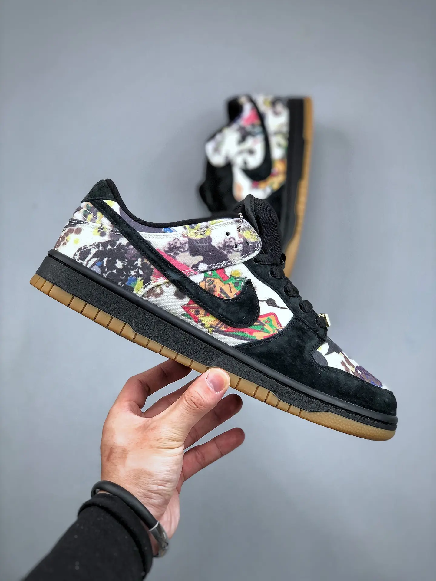 Supreme x Nike SB Dunk Low Rammellzee Black Multi-Color Replica Review | YtaYta