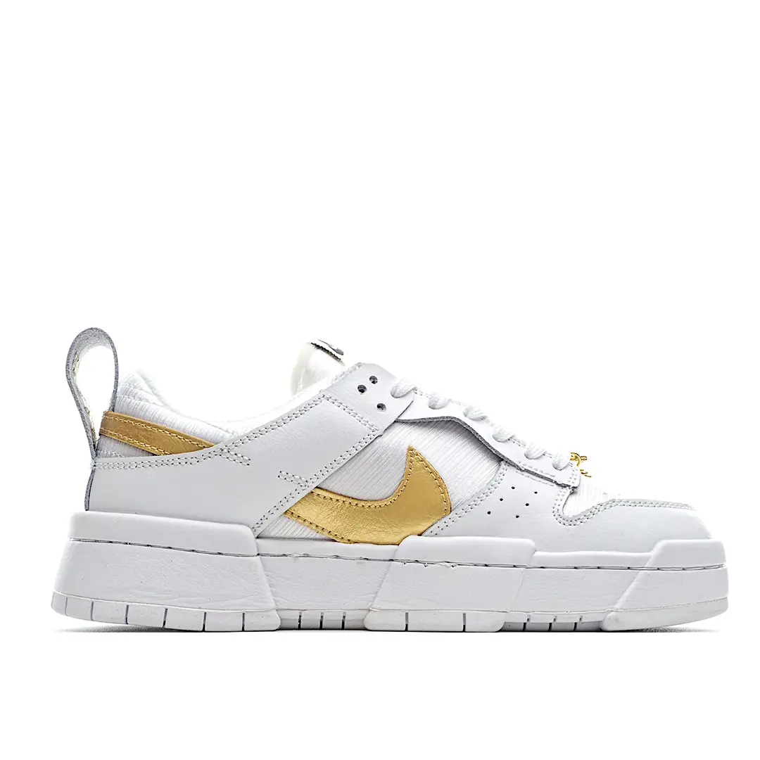 Replica Nike Dunk Low Disrupt White Metallic Gold Women's Sneakers Review | YtaYta