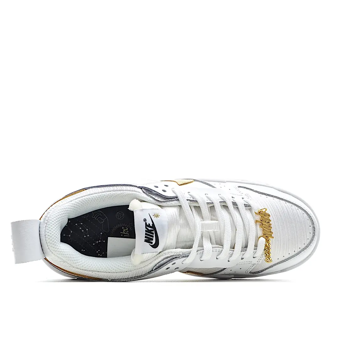 Replica Nike Dunk Low Disrupt White Metallic Gold Women's Sneakers Review | YtaYta