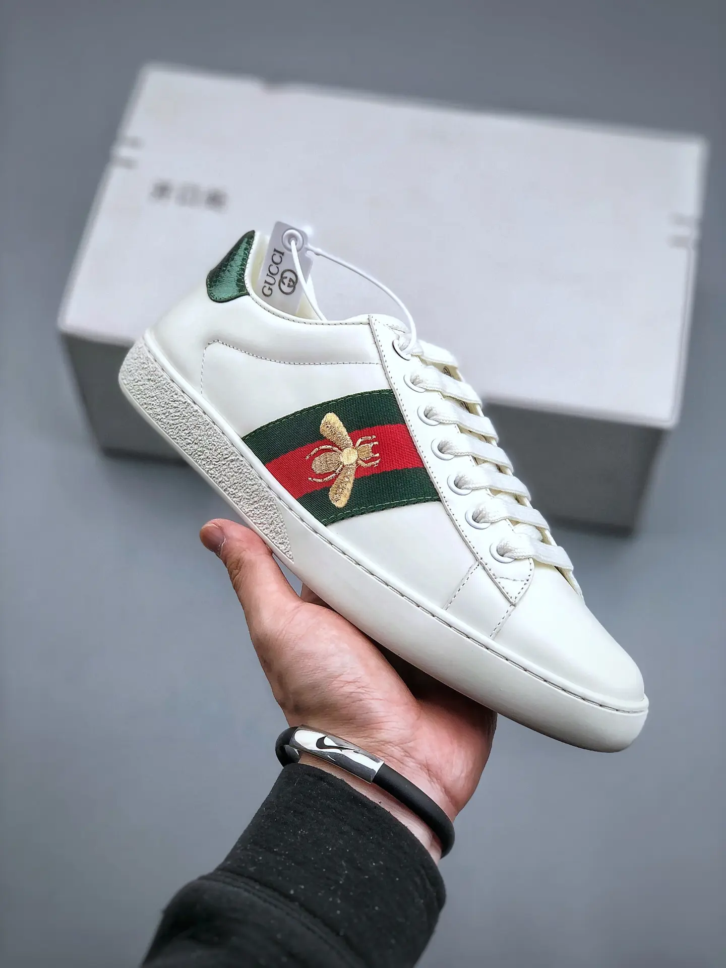 Gucci White & Grey Interlocking G Ace Sneakers Replica Review | YtaYta