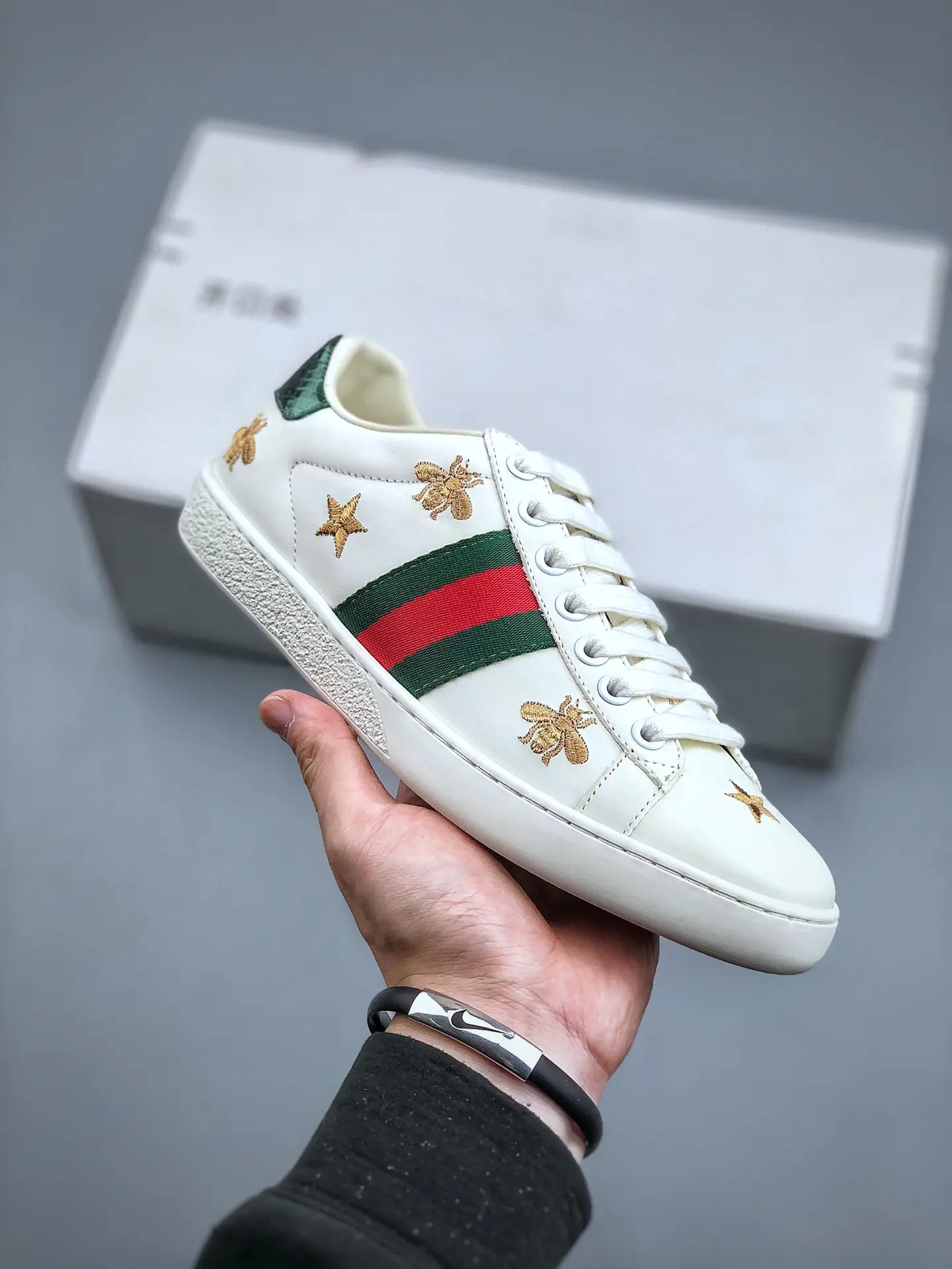 Gucci White & Grey Interlocking G Ace Sneakers Replica Review | YtaYta