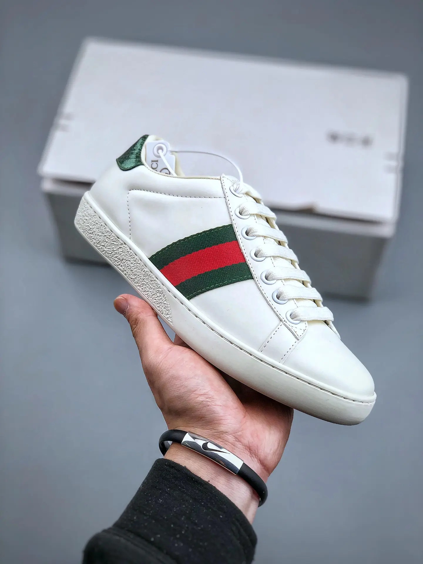 Gucci White & Grey Interlocking G Ace Sneakers Replica Review | YtaYta