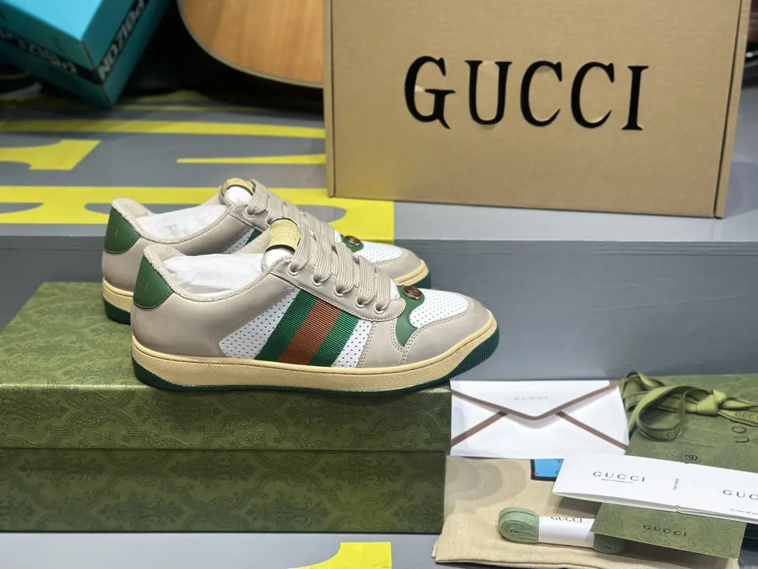 GUCCI Men's Screener Leather Sneaker, White – Style Meets Luxury | YtaYta