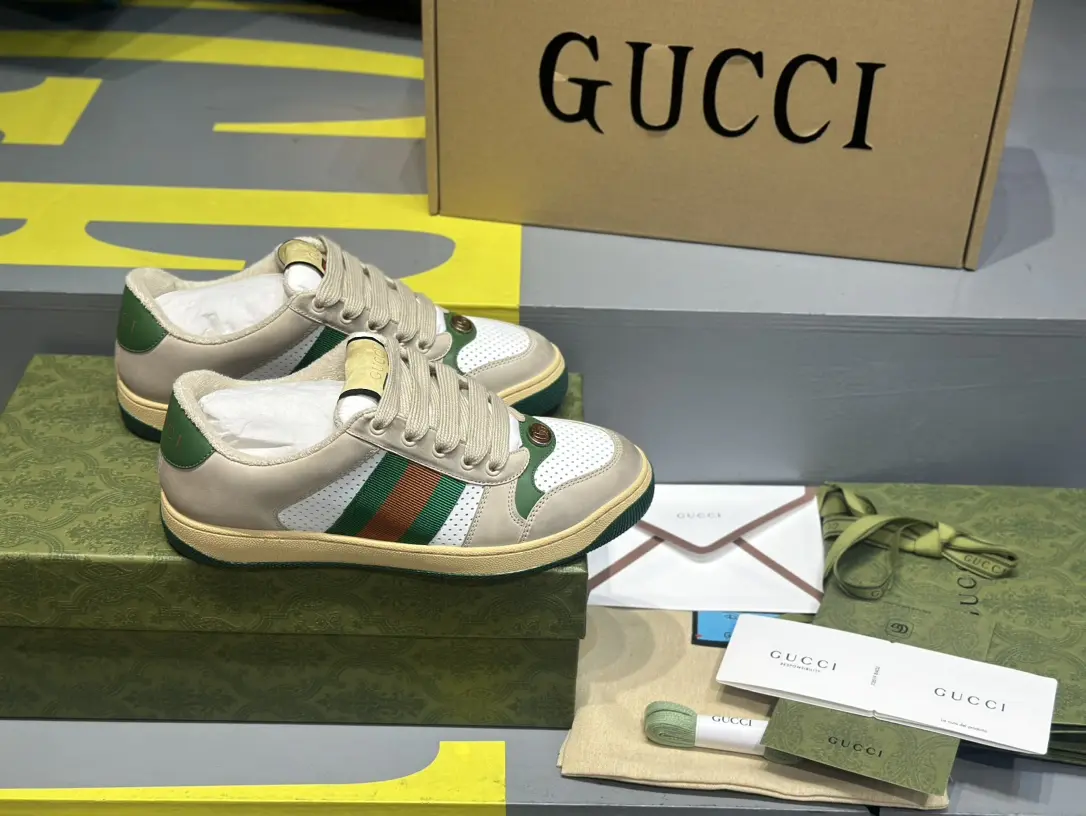 GUCCI Men's Screener Leather Sneaker, White – Style Meets Luxury | YtaYta