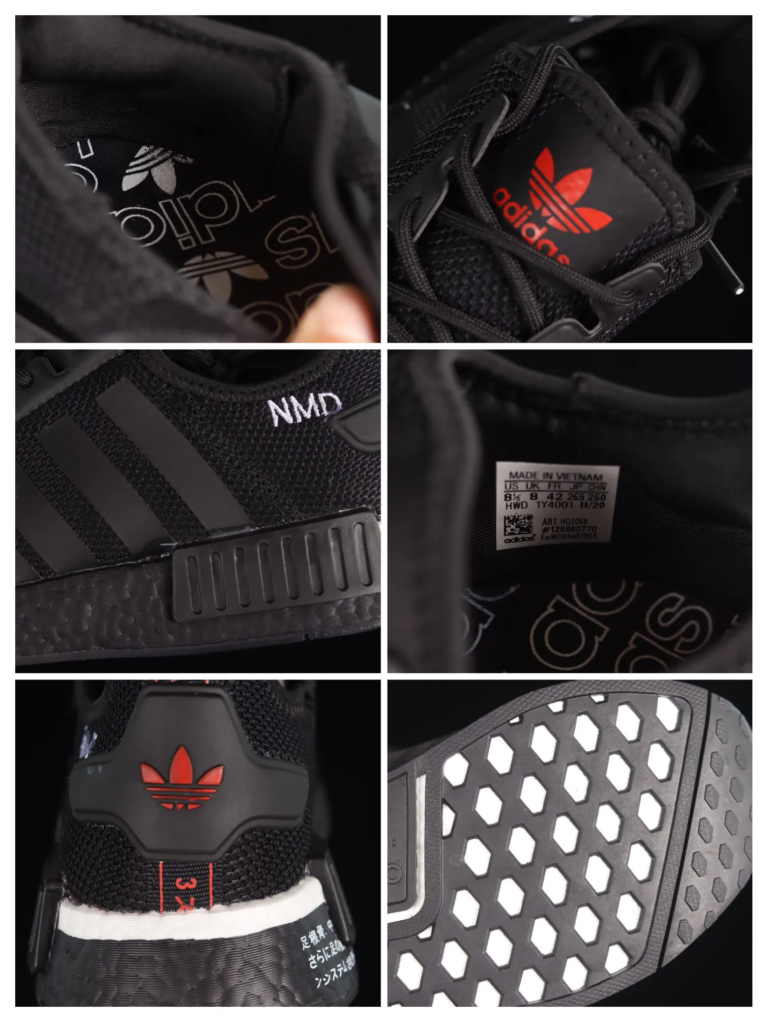 Adidas NMD R1 Replica Shoes - Black/White/Red Review | YtaYta