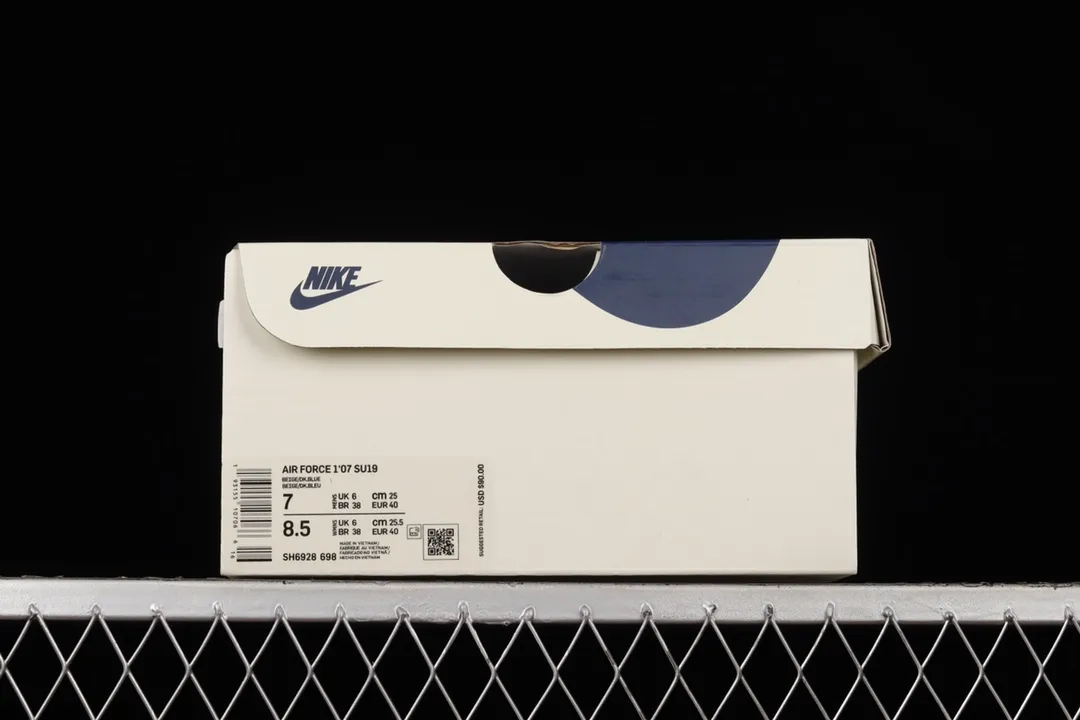 Nike Air Force 1 '07 Low Replica: Gypsophila Rice White and Dark Blue | YtaYta