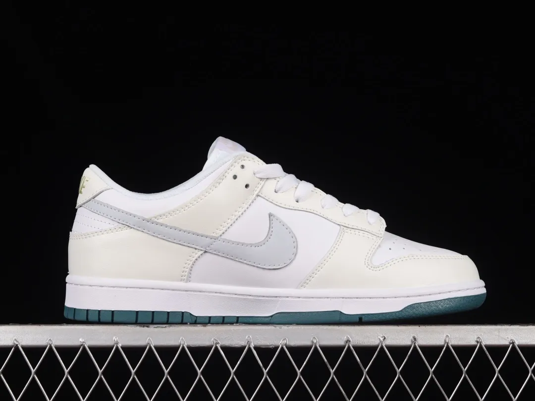 Nike Dunk Low GS Replica Sneakers: White, Grey, Teal - A Detailed Look | YtaYta