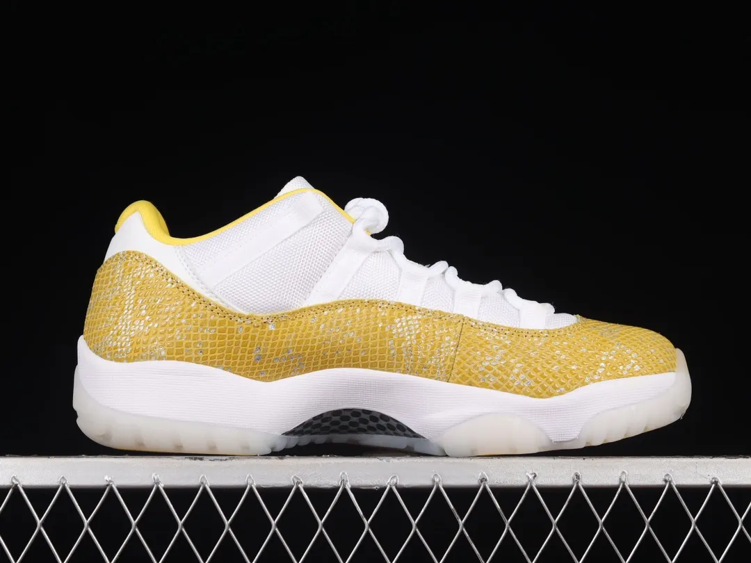 Air Jordan 11 Retro Low Women's Shoes Yellow Snakeskin Replica Review | YtaYta