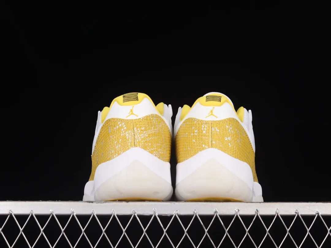 Air Jordan 11 Retro Low Women's Shoes Yellow Snakeskin Replica Review | YtaYta