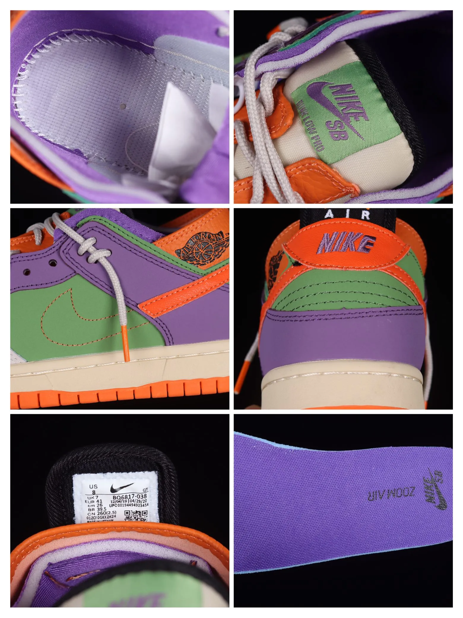 Exploring the Best Rep Nike SB Dunk Low Orange Purple Green Multi-Color | YtaYta