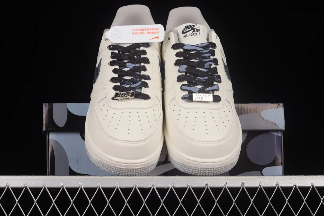 Bape x Nike Air Force 1 07 Low White Light Grey Black AA1356 Review: A Comprehensive Look at Replicas | YtaYta