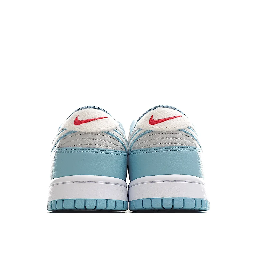 Nike Dunk Low Sneakers Replica - Light Blue Grey Fleece Swoosh | YtaYta