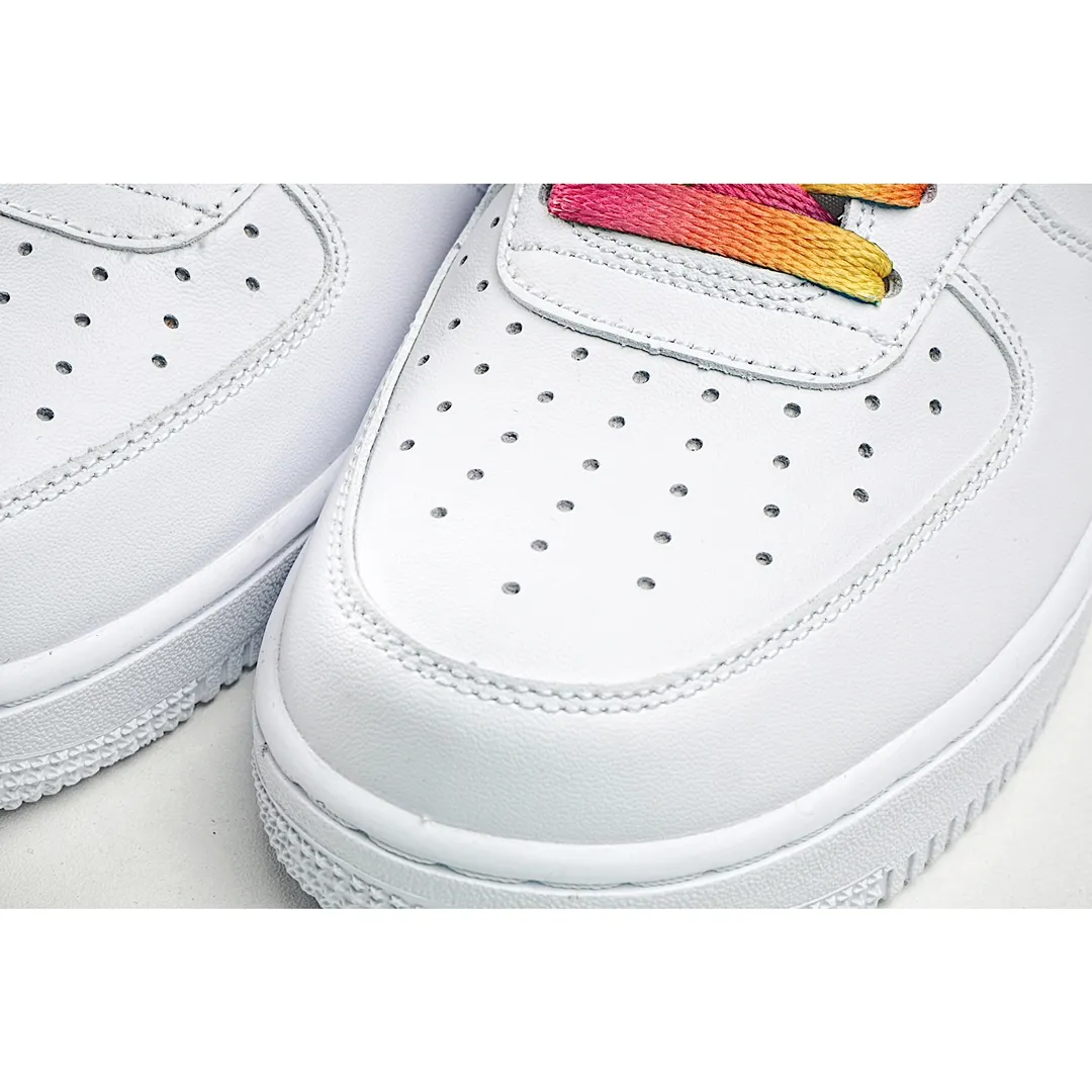 Nike Air Force 1 '07 LV8 White Replica Review: Glitter & Rainbow Swoosh Edition | YtaYta