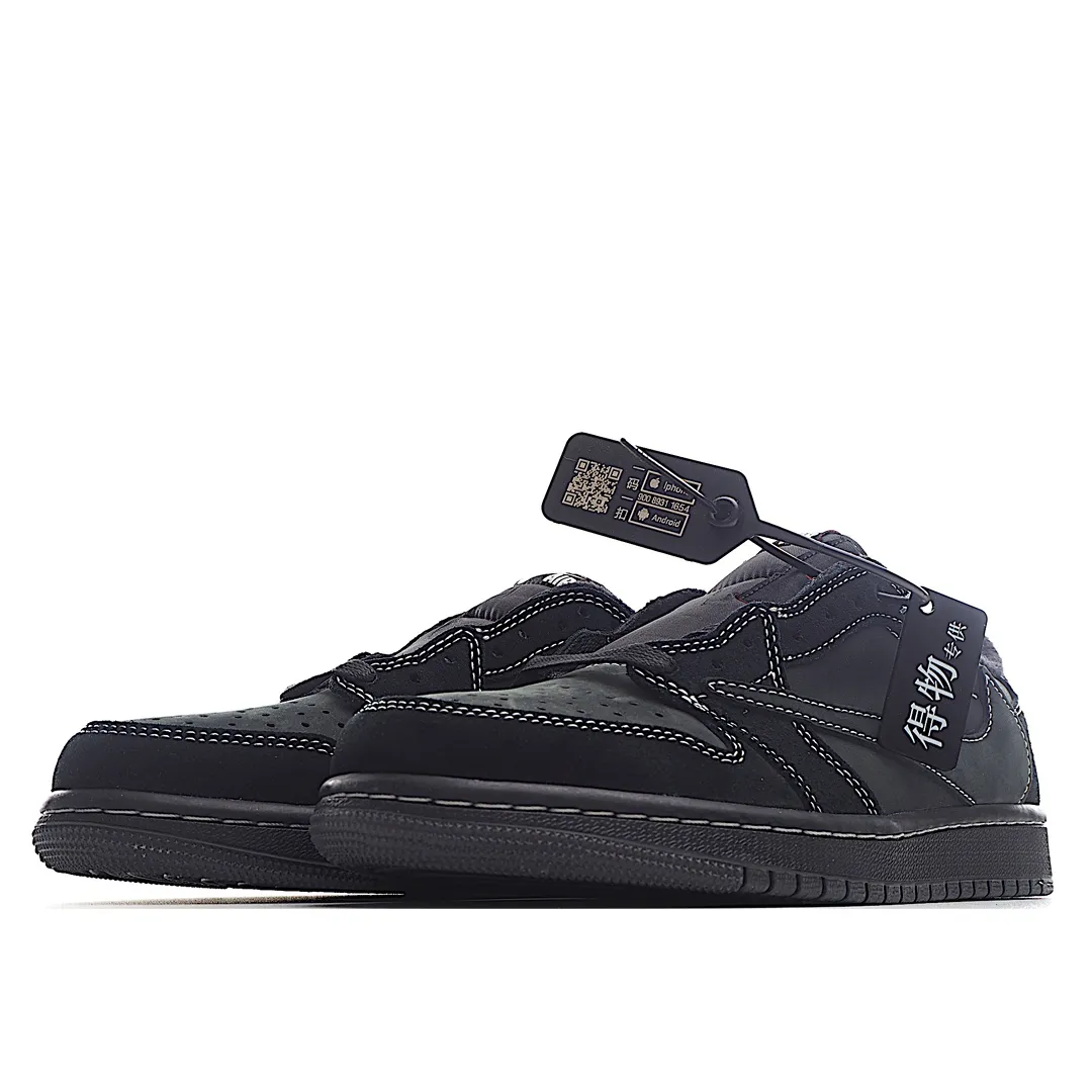 Unveiling the Travis Scott x Air Jordan 1 Low OG 'Black Phantom' Replica | YtaYta