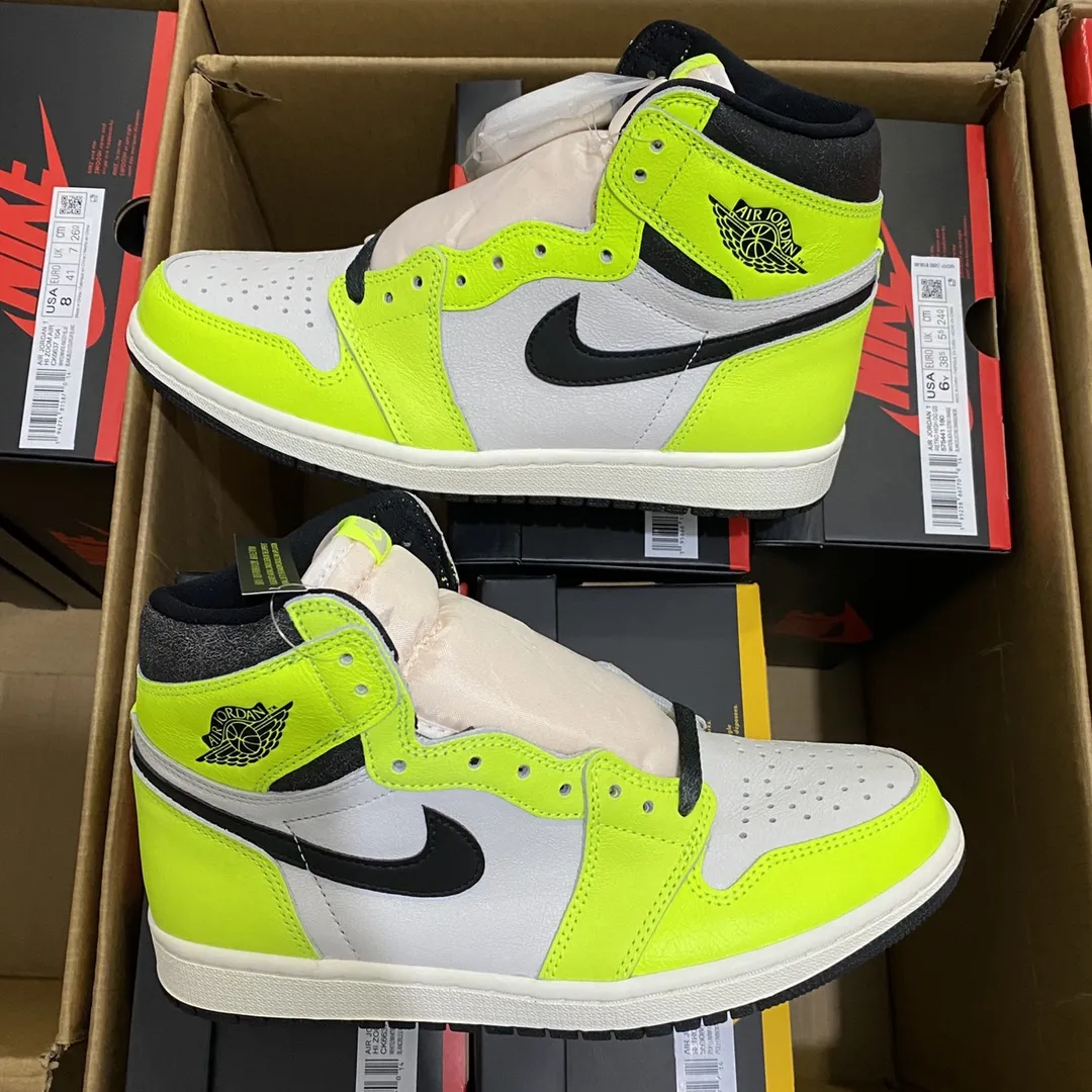 Fake Rep Replica Air Jordan 1 Retro High OG Visionaire Volt UK11 US12 EU46 | YtaYta