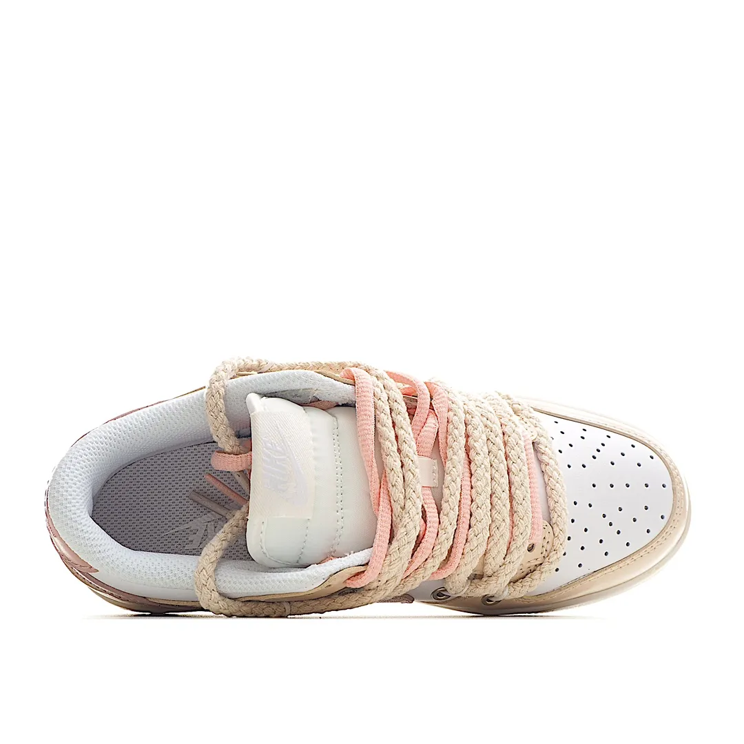 Trendy Butterfly-Inspired Pink and Beige Replica Sneakers | YtaYta