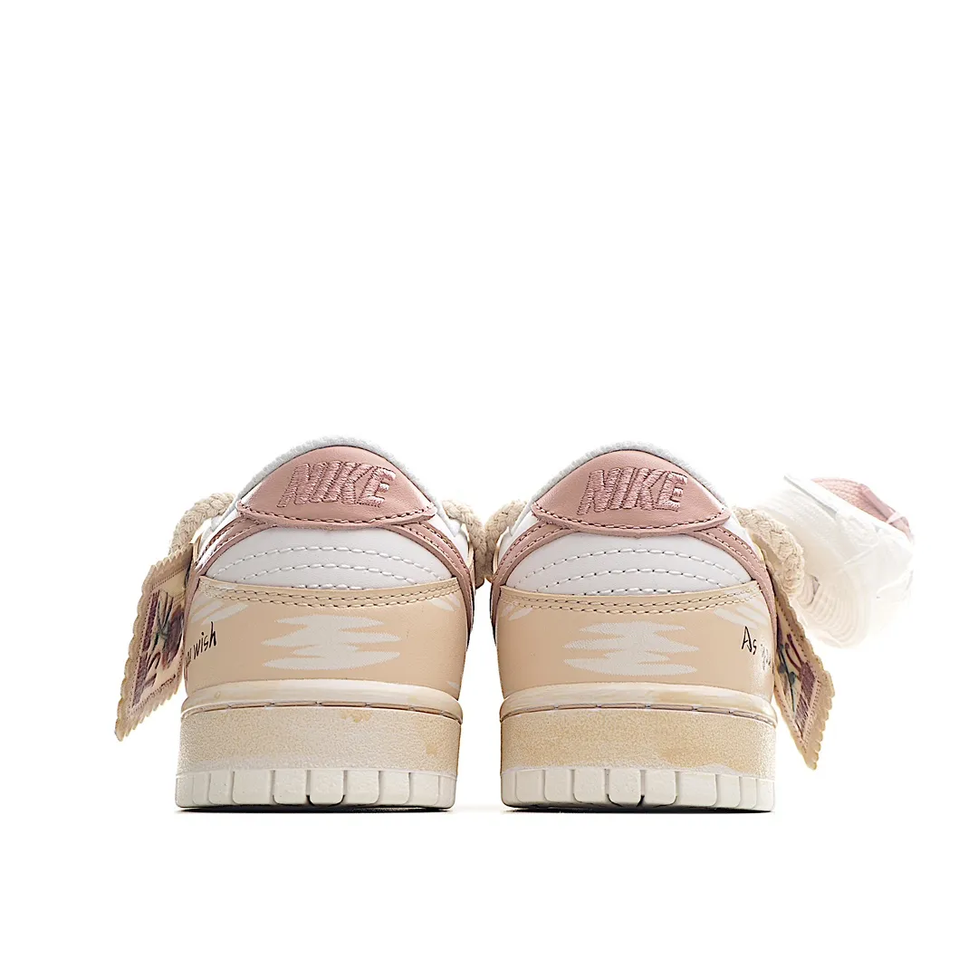 Trendy Butterfly-Inspired Pink and Beige Replica Sneakers | YtaYta