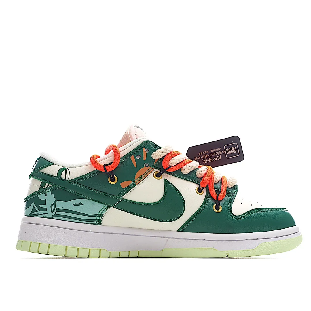 Fake Rep Replica Nike Dunk Low LTHR/OW - Pine Green Review | YtaYta