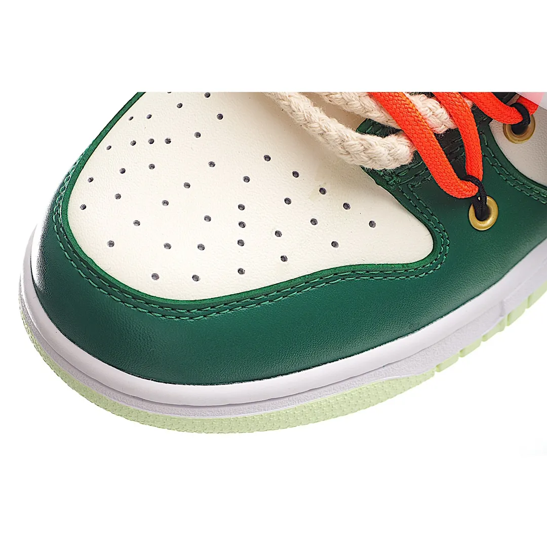 Fake Rep Replica Nike Dunk Low LTHR/OW - Pine Green Review | YtaYta