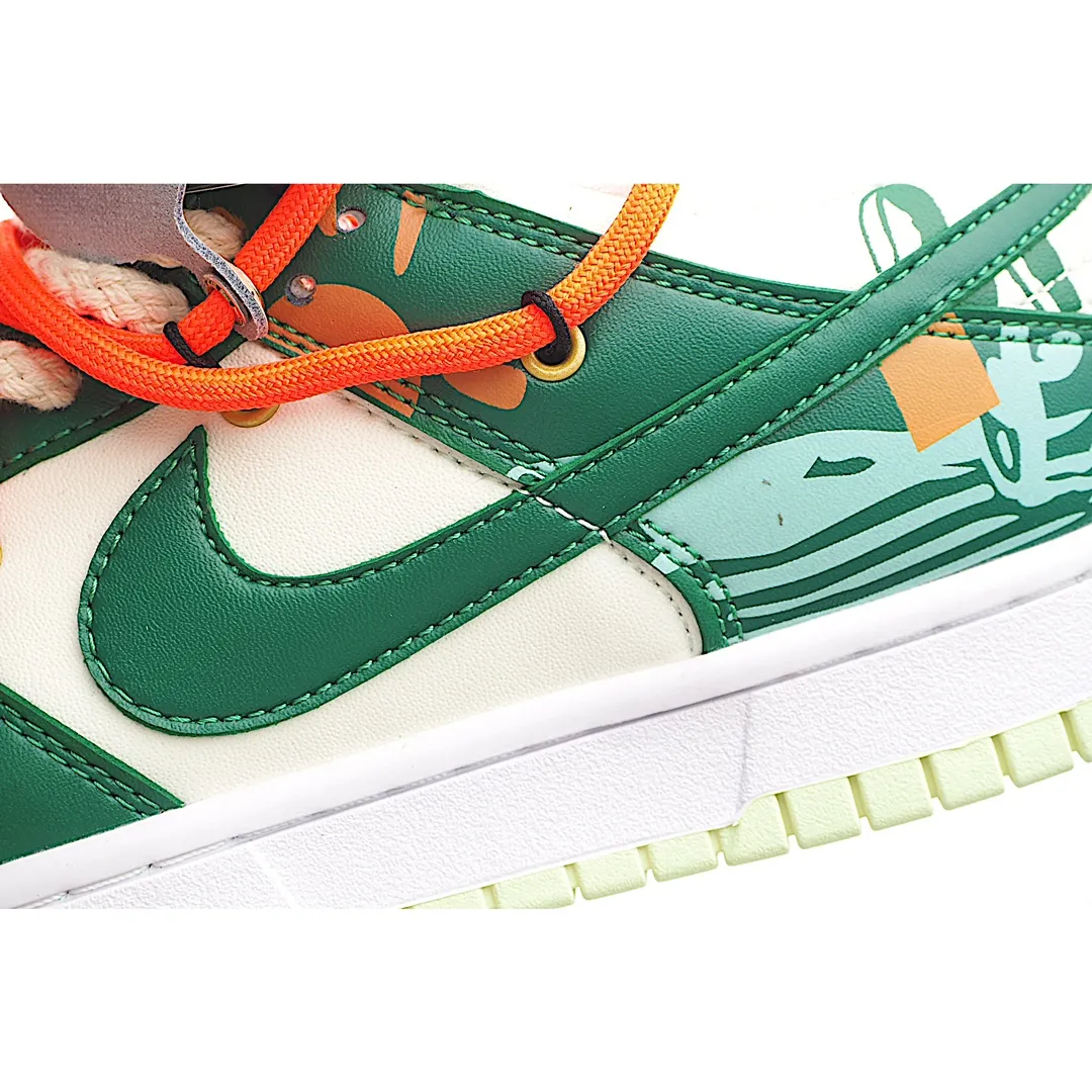 Fake Rep Replica Nike Dunk Low LTHR/OW - Pine Green Review | YtaYta