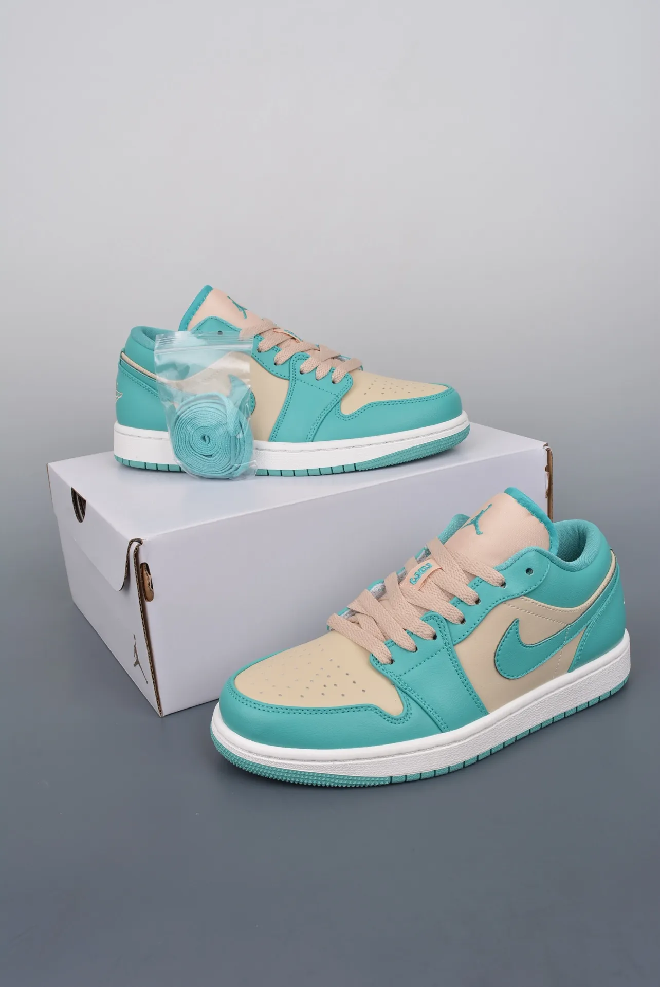 Air Jordan 1 Low Tropical Teal Sandy Beige (Rep/Replica) | YtaYta