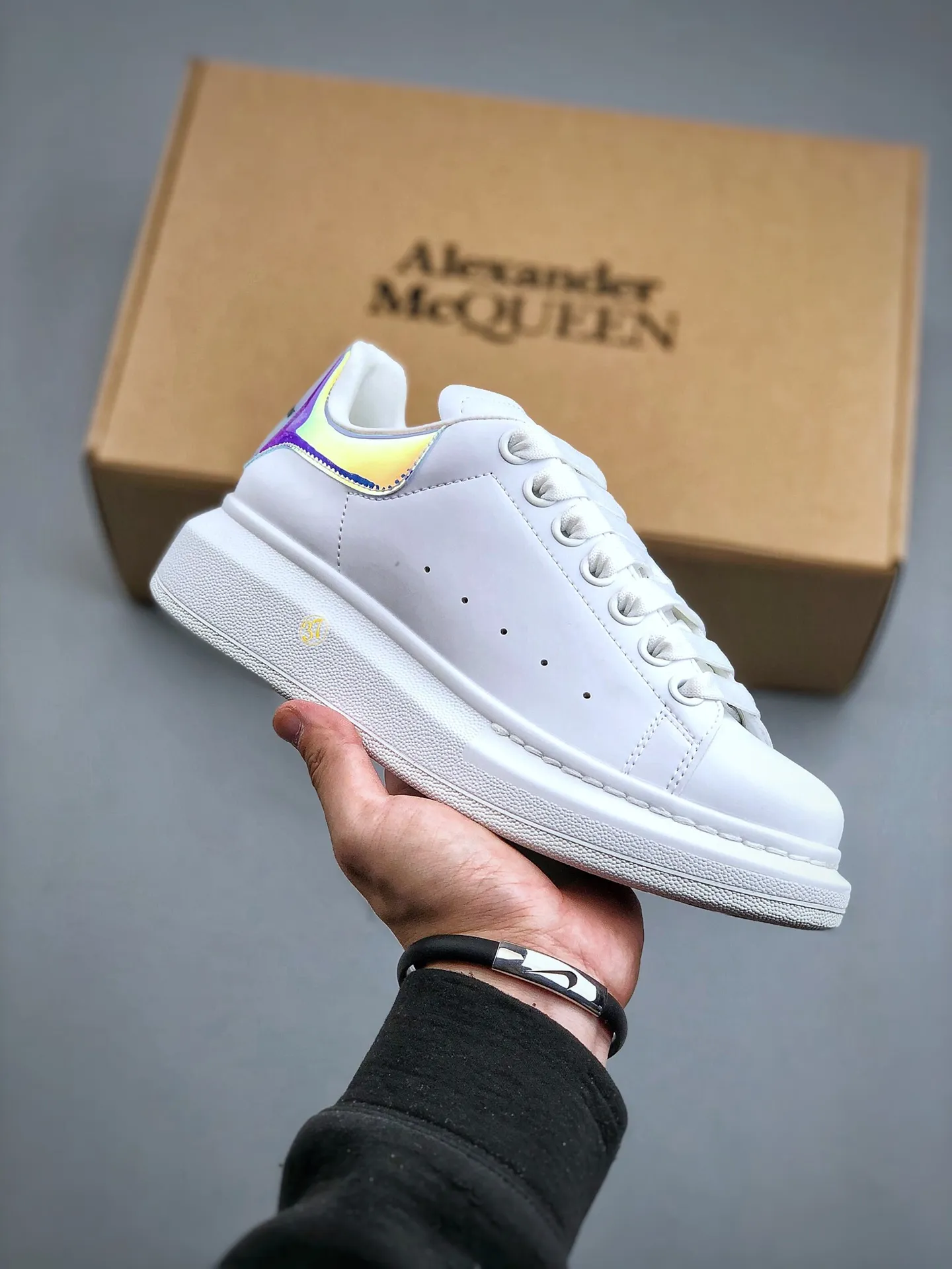 Alexander McQueen Men's White Oversized Sneaker Replica | YtaYta