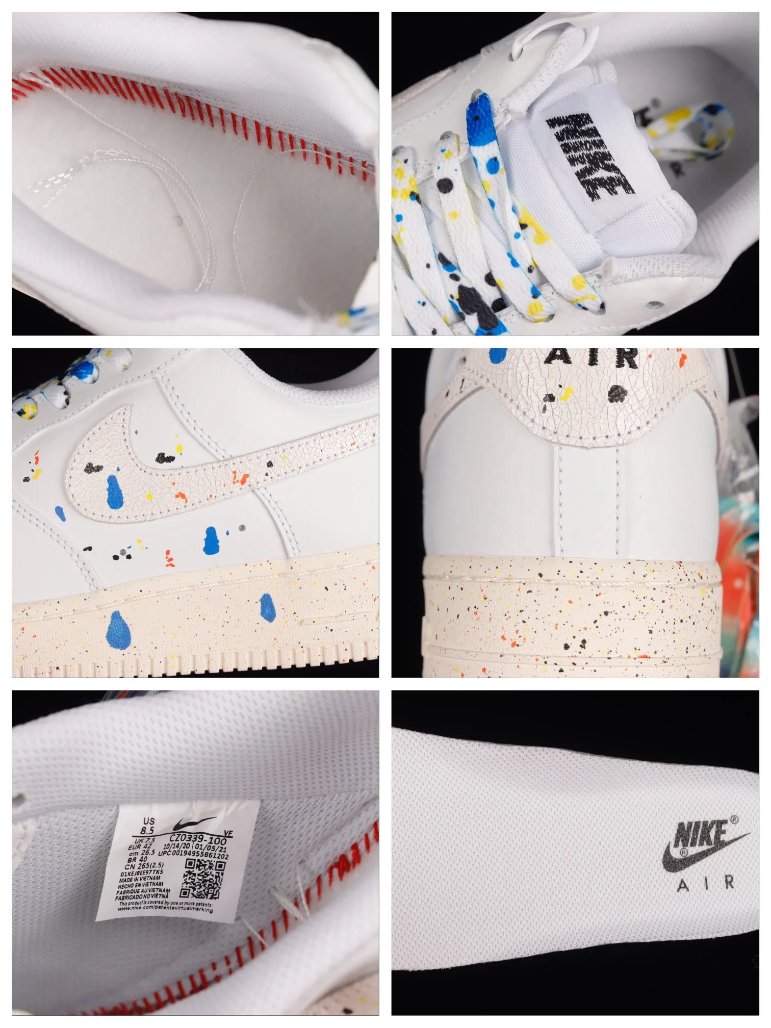 Nike Air Force 1 '07 LV8 'Paint Splatter' Review: Authentic vs. Replica | YtaYta