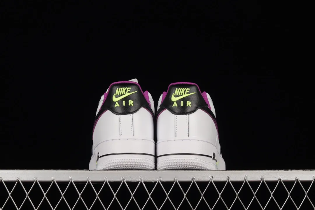 Nike Air Force 1 LV8 Kids' Shoes: White/Black-Vivid Purple Replica | YtaYta