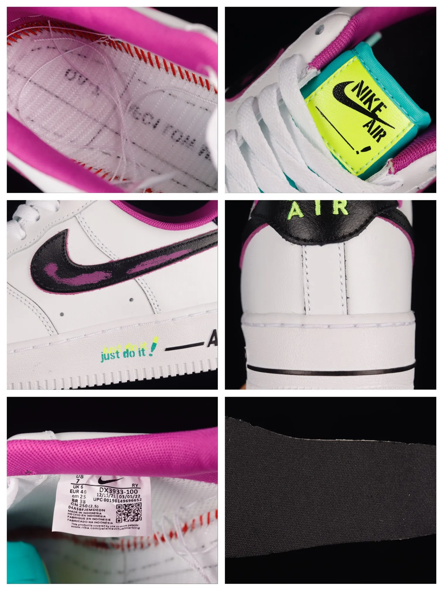 Nike Air Force 1 LV8 Kids' Shoes: White/Black-Vivid Purple Replica | YtaYta