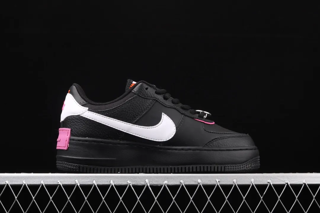 Nike Air Force 1 Low Shadow Removable Patches Black Pink Replica Review | YtaYta