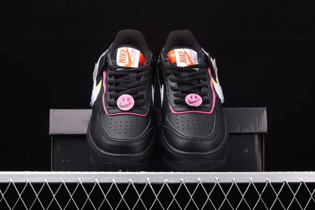 Nike Air Force 1 Low Shadow Removable Patches Black Pink Replica Review | YtaYta