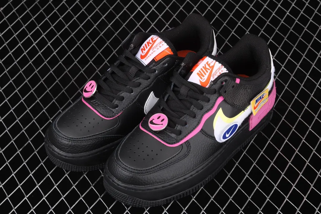 Nike Air Force 1 Low Shadow Removable Patches Black Pink Replica Review | YtaYta