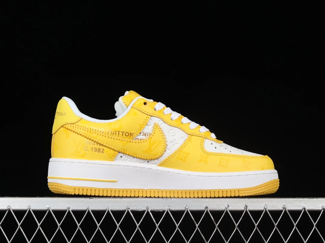 Louis Vuitton x Nike Air Force 1 07 Low Yellow White Running Shoes: A Replica Review | YtaYta