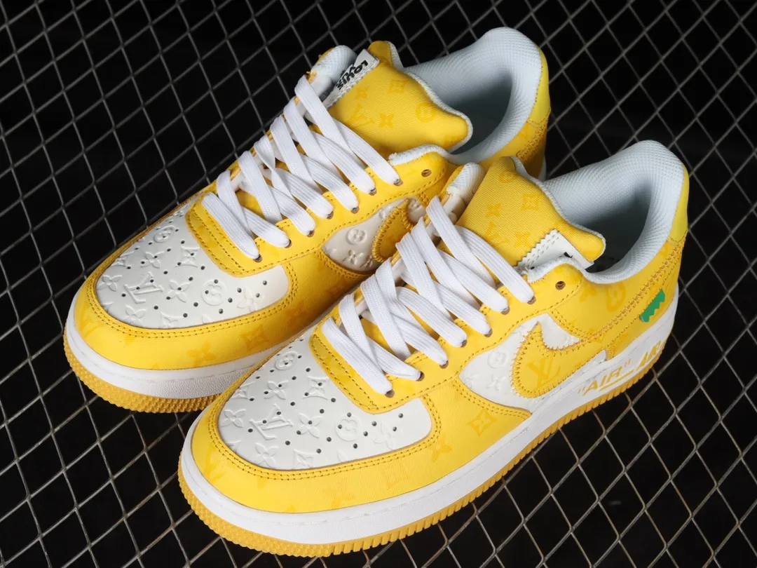 Louis Vuitton x Nike Air Force 1 07 Low Yellow White Running Shoes: A Replica Review | YtaYta