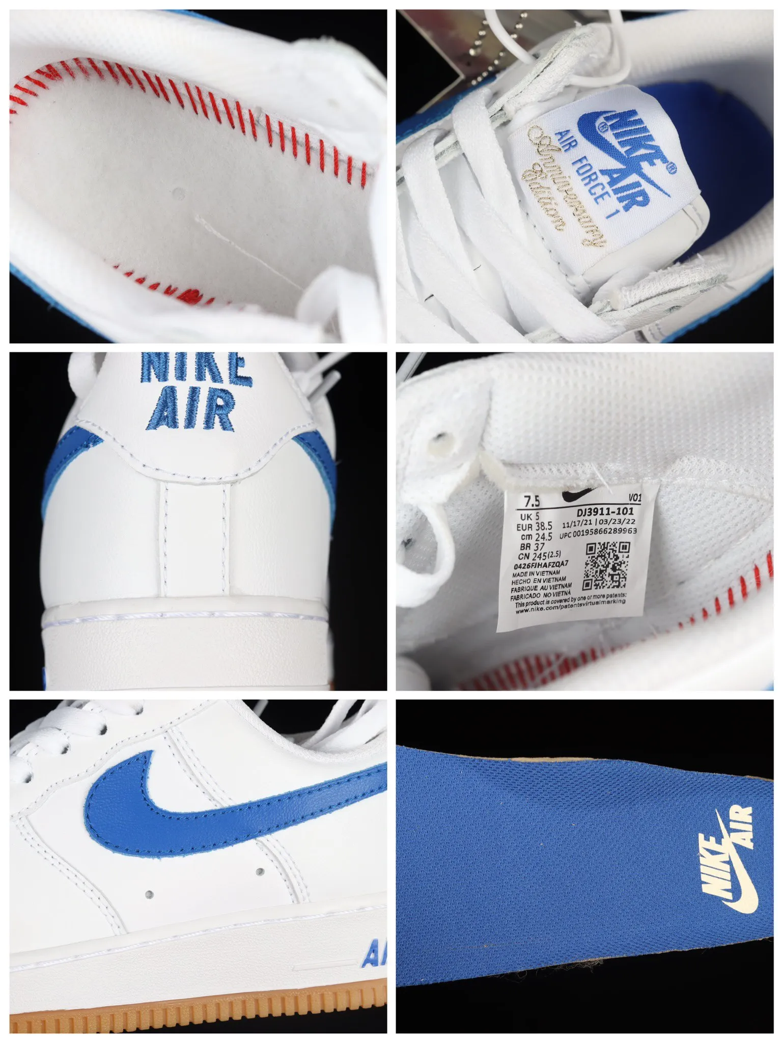 Nike Air Force 1 Low Color of the Month Varsity Royal Blue Gum Replica | YtaYta