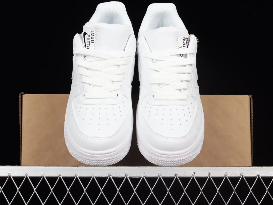 LV x Nike Air Force 1 Low White Light Gold Replica Sneaker Review | YtaYta