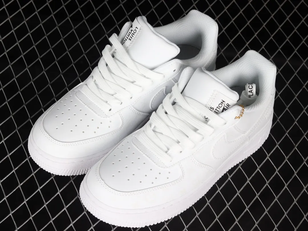 LV x Nike Air Force 1 Low White Light Gold Replica Sneaker Review | YtaYta