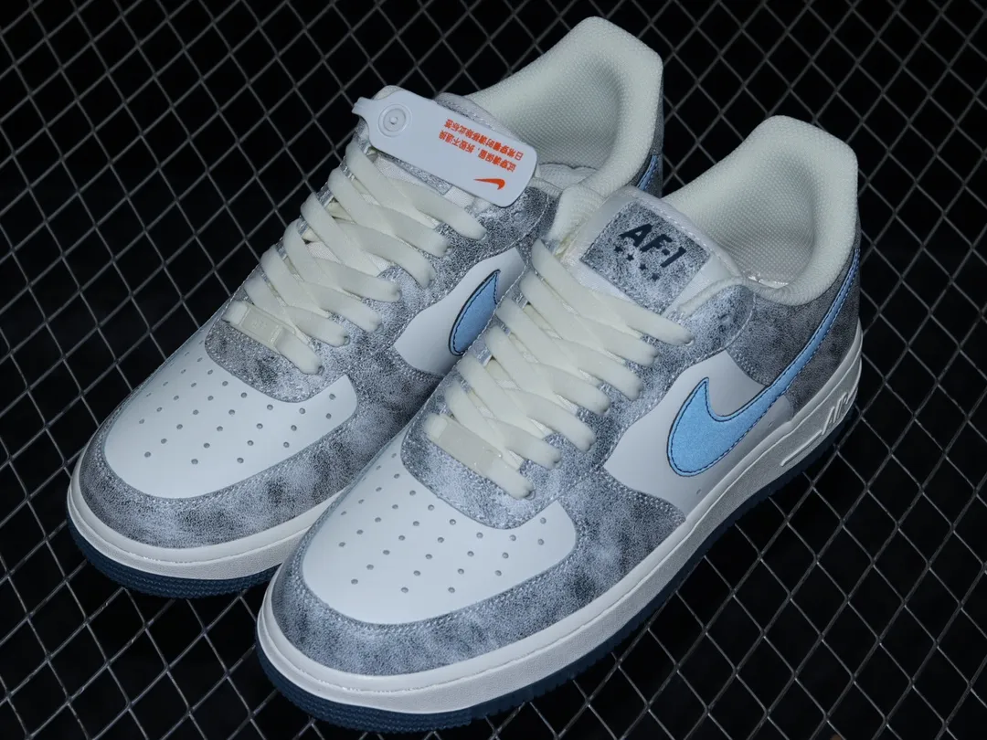 Fake Rep Replica Air Force 1 Low Sail White Grey Lake Blue Review | YtaYta