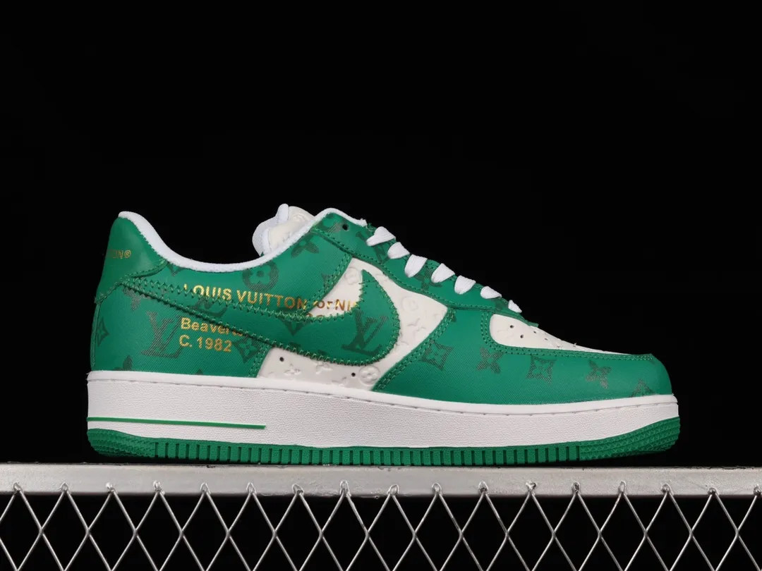 Louis Vuitton x Nike Air Force 1 Low Top Green/White Replicas: A Comprehensive Review | YtaYta