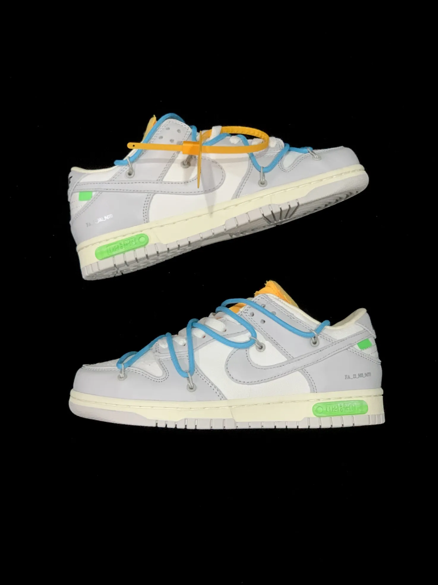 Nike x Off-White Dunk Low 'Lot 02 of 50' Replica Review: Sail/Grey/Blue Fury | YtaYta