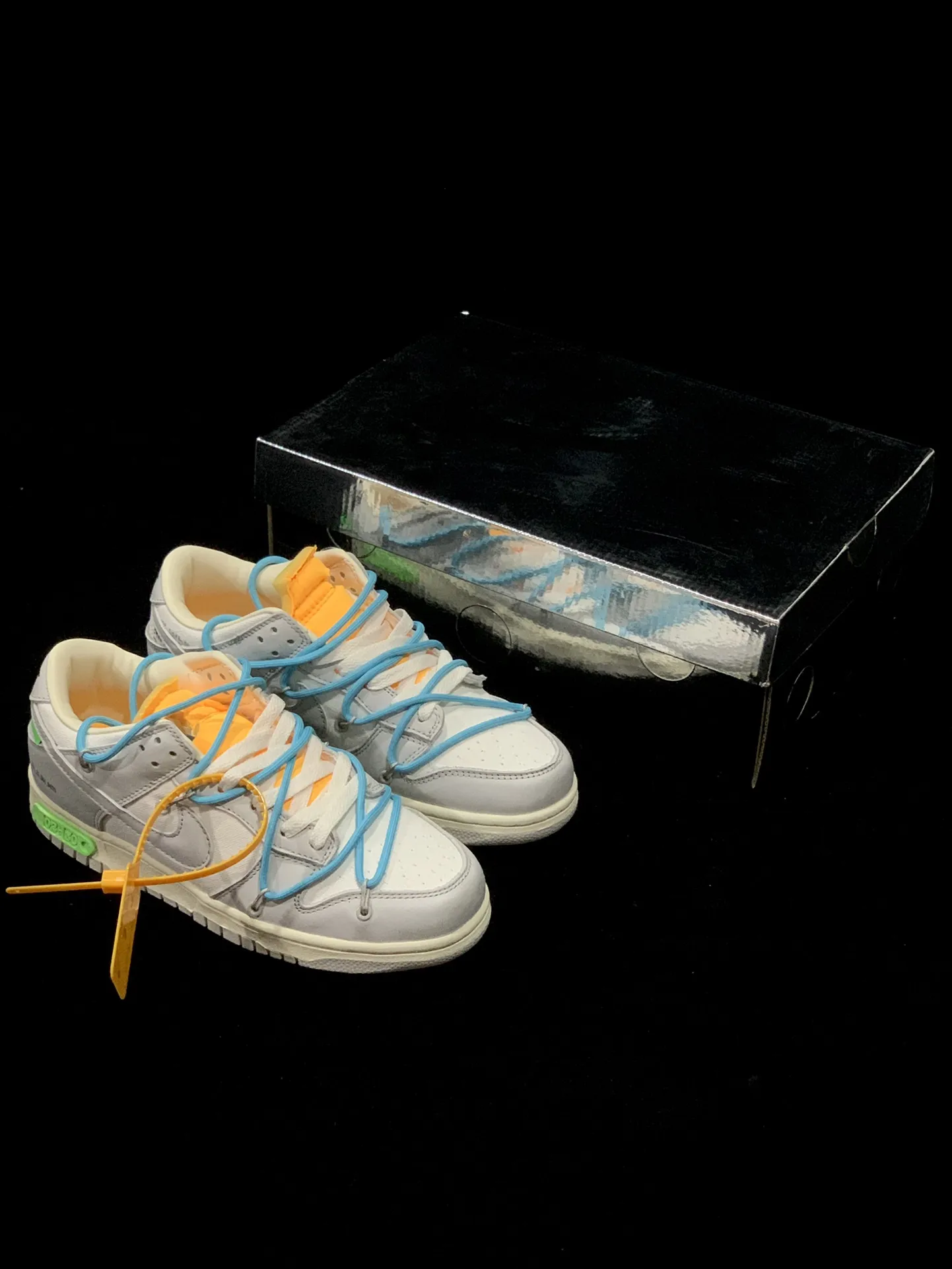 Nike x Off-White Dunk Low 'Lot 02 of 50' Replica Review: Sail/Grey/Blue Fury | YtaYta