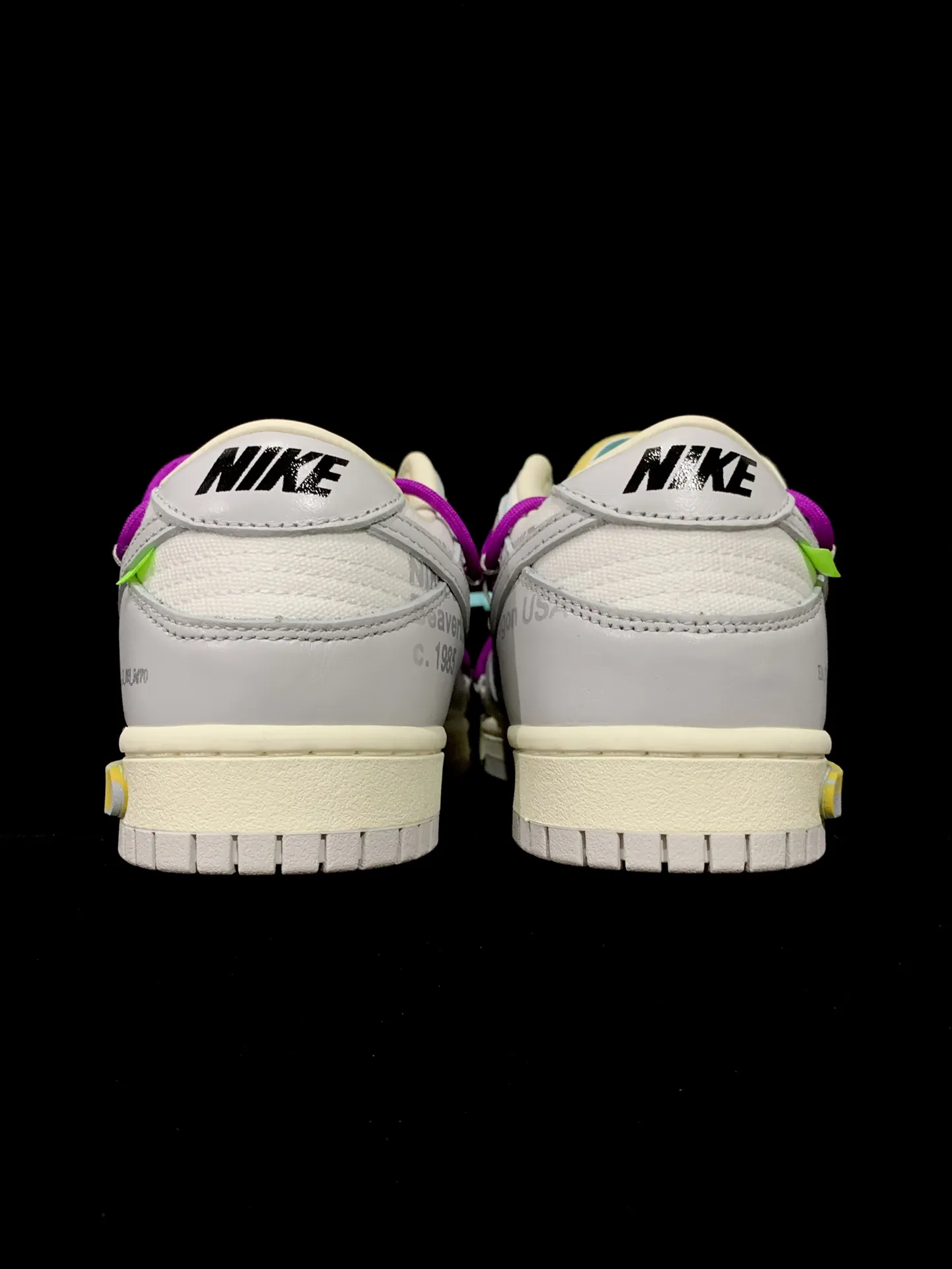 Nike Dunk Low Off-White Lot 21 Replica - Sail/Neutral Grey/Hyper Violet | YtaYta