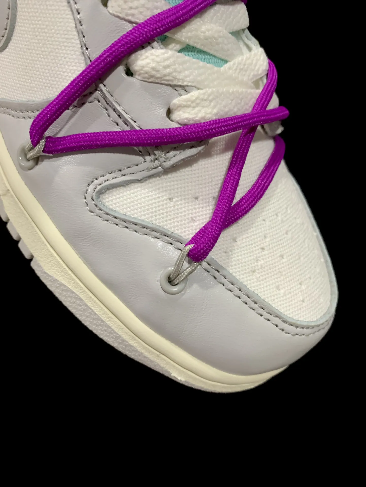 Nike Dunk Low Off-White Lot 21 Replica - Sail/Neutral Grey/Hyper Violet | YtaYta