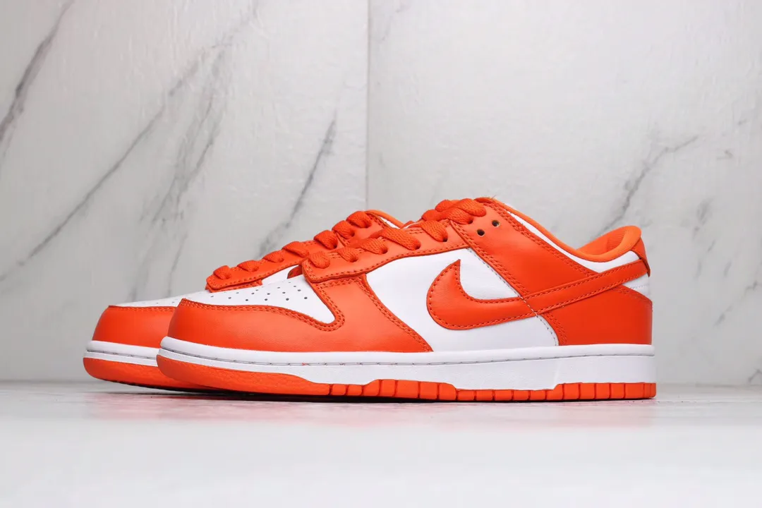 Nike Dunk Low Syracuse White/Orange Blaze Replica Review | YtaYta