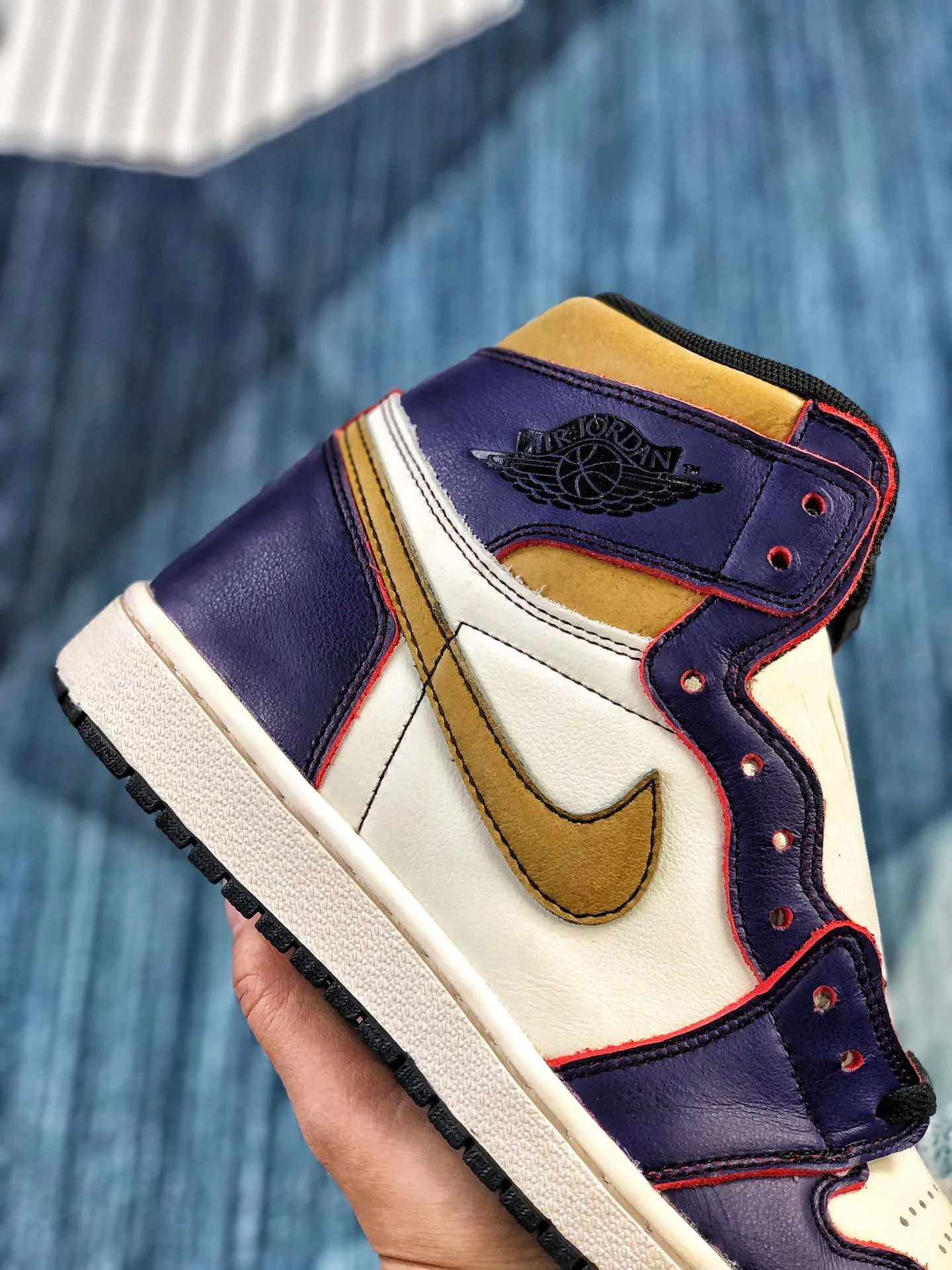 Nike Air Jordan 1 Retro High OG LA to Chicago Purple Yellow (Replica) | YtaYta